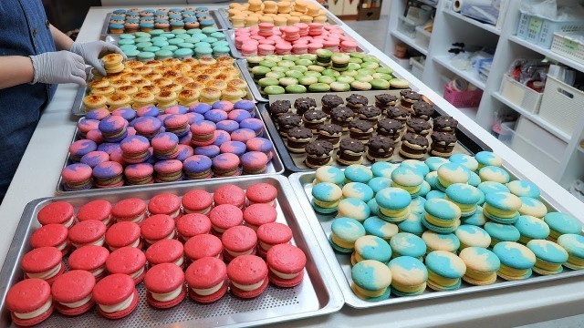 '주3일 매주완판! 1,500원짜리 다양한 마카롱 / handmade make a variety of macaroons / korean street food'