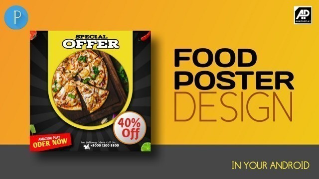 'Poster graphic design for food offer tutorial | Banner design for food advertising'