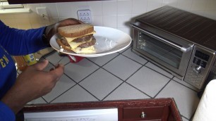 'Double Cheeseburger Frozen Patties, NuWave Bravo XL Smart Oven'