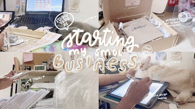 '[studio vlog 01] starting my small business! (memopads, printing, packaging supplies) philippines'