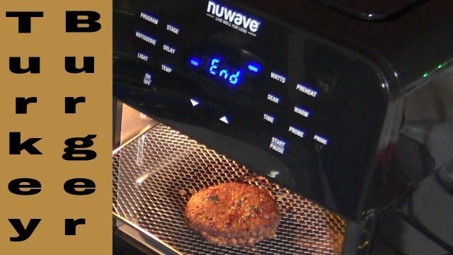 'Turkey Burgers from Frozen, NuWave Brio 14Q Digital Air Fryer Oven'