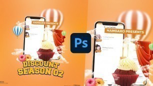 'Creative Food Social Media Design SpeedArt Tutorial | Social Media Banner Design'