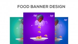 'How to Make Instagram Ad - Food Banner Design in Adobe Photoshop CC'