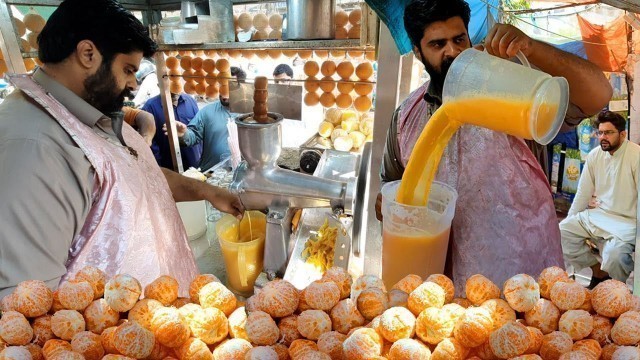 'Refreshing Booster Orange Juice | Healthy Mosambi Sharbat at Pakistan Food Street. Sweet Lemon Juice'