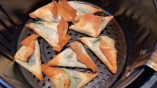 'Air Fryer Frozen Spanakopita - How To Cook Frozen Spanakopita In The Air Fryer - Crispy, Flaky, Yum!'