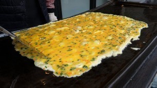 '초대형 철판 계란말이 / giant rolled omelette - korean street food'