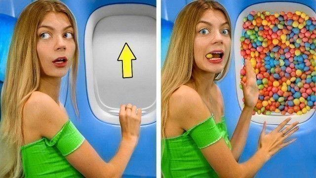 '9 Ways to SNEAK SNACKS into a PLANE! Ways To Sneak FOOD & Simple DIY Ideas by Mr Degree'