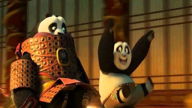 'Kung Fu Panda 3- Po plays with his father'