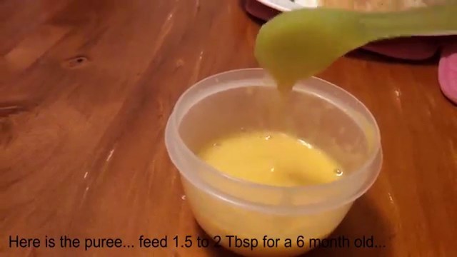 'Golden Peach puree - Fruit purees for babies (6+ months babies) - stage 1 babyfoodrecipes'