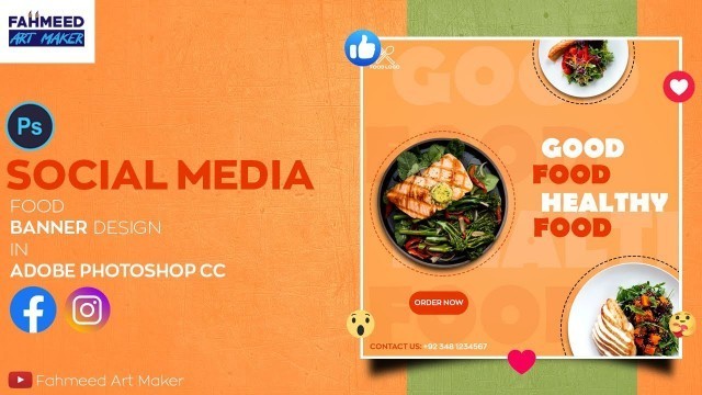 'Food Social Media Banner Design In Adobe Photoshop CC'