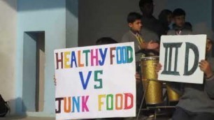 'Meaning full Skit based on \"Healthy Food vs Junk Food\"'