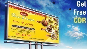 'Sweets shop banner design in Coreldraw X7 - Fast food banner design - Graphic design 4u'