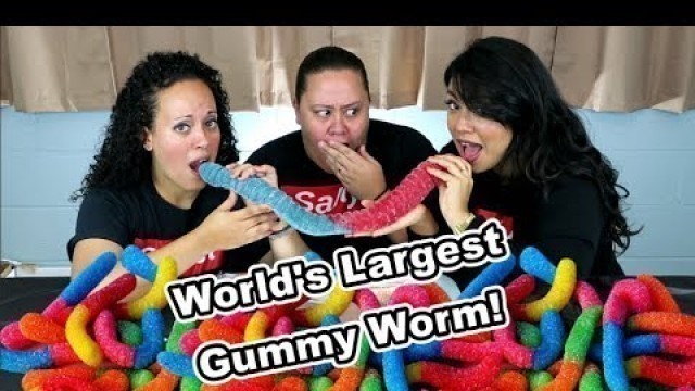 'WORLD\'S LARGEST GUMMY WORM!!! ALMOST CHOKED!!!!'