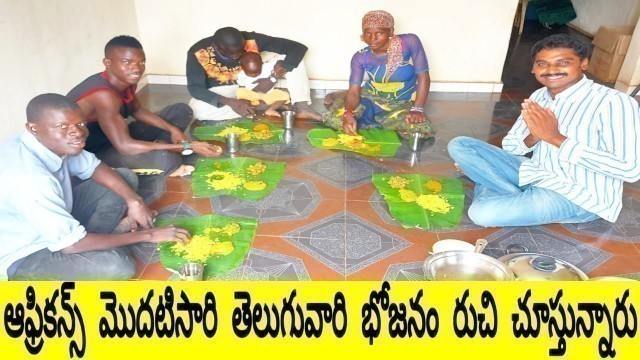 'Africans Try First Time South Indian Banana Leaf Meal Telugu Food Uma Telugu Traveller'