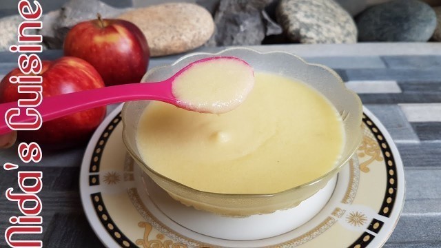 'Apple Custard - Nida\'s Cuisine - 6 months +  Baby Food Recipe - Custard Recipe'