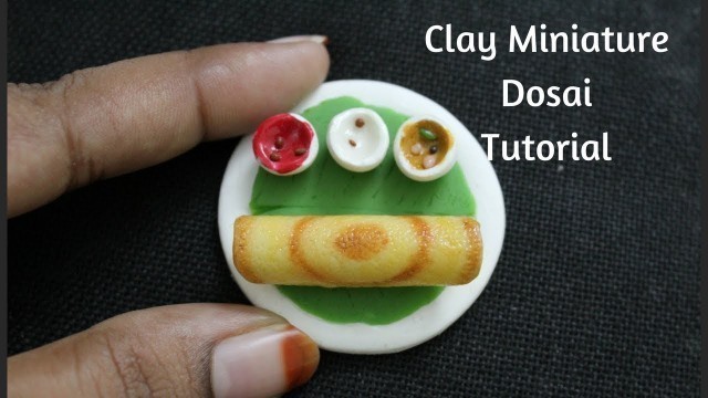 'Miniature clay Dosai | Miniature fridge magnet|south indian foods in air dry clay'