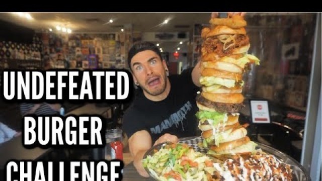 'MASSIVE BURGER CHALLEGE With Jalapenos & Pulled Pork! Giant Burger | Man Vs Food'