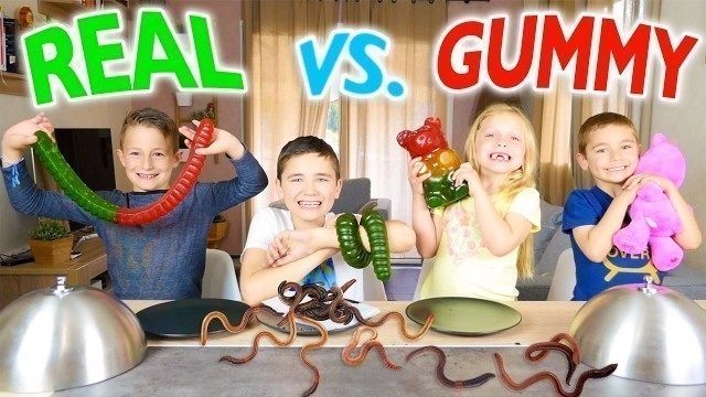 'GUMMY FOOD VS REAL FOOD CHALLENGE - Bonbons ou Vraie Nourriture ? - Ft. l’Atelier de Roxane'