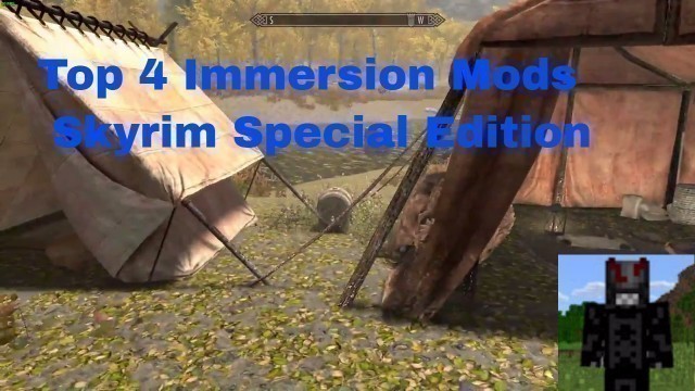 'Skyrim Special Edition Remastered Top 4 immersion mods Frostfall Hunterborn, Campfire, ineed'