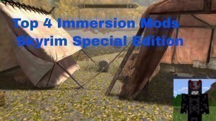 'Skyrim Special Edition Remastered Top 4 immersion mods Frostfall Hunterborn, Campfire, ineed'