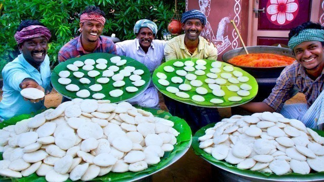 '1000 IDLI with MUTTON KULAMBU | Best Combination Village Recipes | 1000 Idlis Cooking in Village'