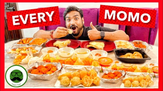 'Eating Every Type of Momo Food Challenge | Veggie Paaji'