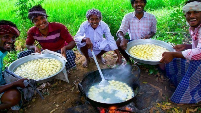 'SWEET RASGULLA | Indian Dessert Recipe Cooking in Village | Milk Sweet Rasgulla Making Process'