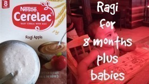 'Cerelac for 8 months plus baby | Nestle cerelac Ragi Apple | Baby Food'