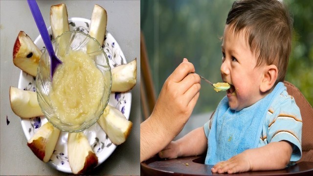 'How to make Steamed Apple Puree Baby Food Recipes for 6 months'