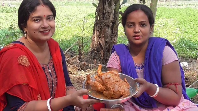 'Full Chicken Tandoor with My Full Group | Enjoying Preparation & Eating | Village Style Cooking'