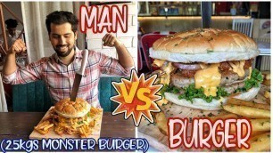 'Man VS Burger || Biggest Burger In Delhi | 2.5 kgs burger'