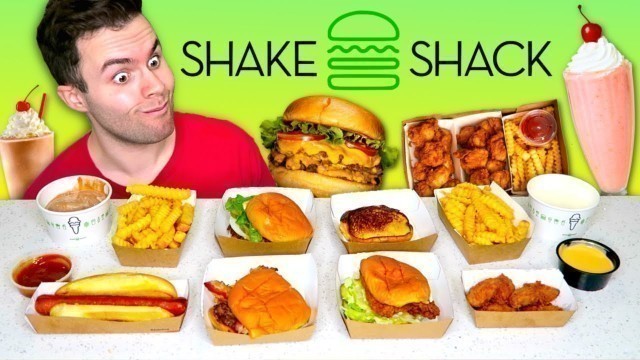 'Trying Shake Shack\'s ENTIRE MENU! Fast Food REVIEW'