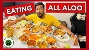 'Eating All Types Of Aloo Food Challenge  | Veggie Paaji'