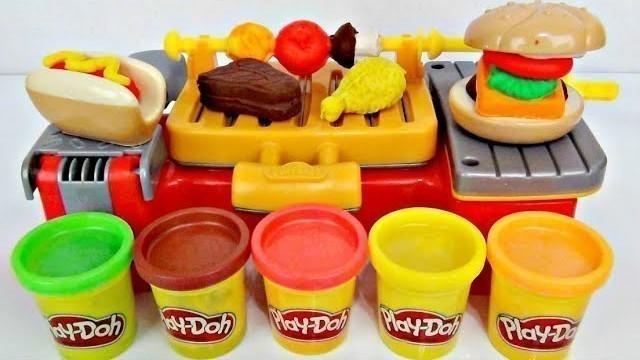 'DIY Play Doh Creations Barbecue BBQ Cookout Grilling Kitchen Pretend Playset'