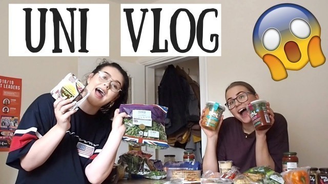 'UNI VLOG | Huge Tesco Food Shop, Roast Dinner & STRESS'