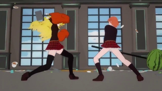 'RWBY - Team RWBY vs Team JNPR (Food Fight)'