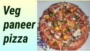 'Veg paneer pizza........#Vegpizza #tastyfood #Creativefood #Snacks #Shortvideo'