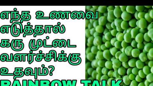 'Natural foods to support a growth of egg follicles/egg follicles growth Tips/  in Tamil/#rainbowtalk'