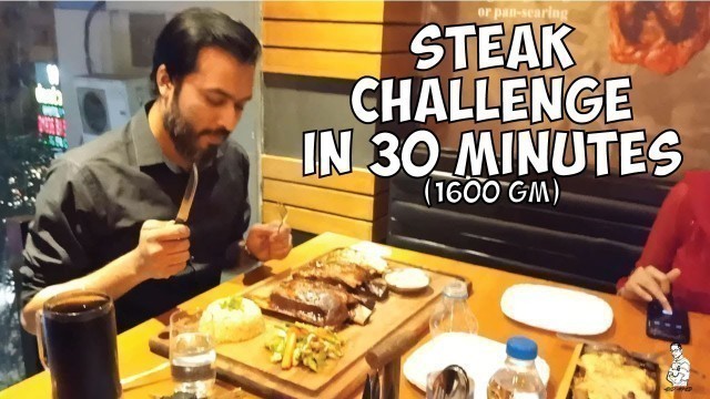 'Man vs Steak | Steak Challenge | Steak Platter Challenge | Steak Eating Challenge | Woodhouse Grill'