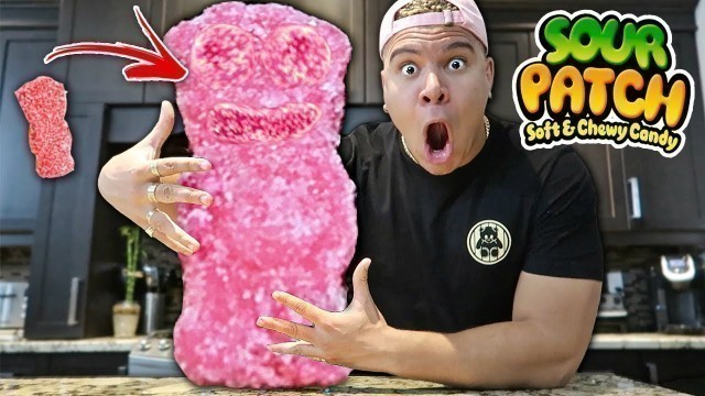 'DIY GIANT SOUR PATCH KID!! How to Make DIY Edible GIANT GUMMY FOOD! (WORLD RECORD CANDY)'