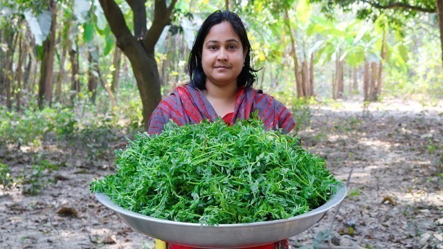 'Vegetable Recipe: Chickpea Spinach Paste Recipe in Village by Mom | Village Food Factory'