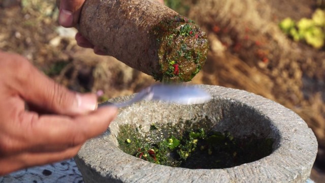 'Palak Pakora Recipe | Cooking at Farm in India | Indian Village Food By Nikunj Vasoya'