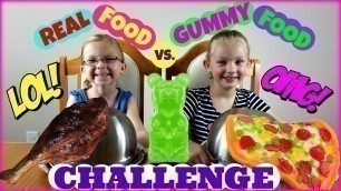 'REAL FOOD vs. GUMMY FOOD CHALLENGE - Magic Box Toys Collector'