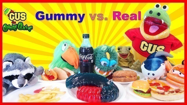 'GUMMY FOOD VS. REAL FOOD CHALLENGE!'