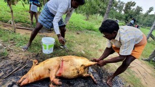 'Cooking FULL WHITE PIG Biryani Recipe in My Village'