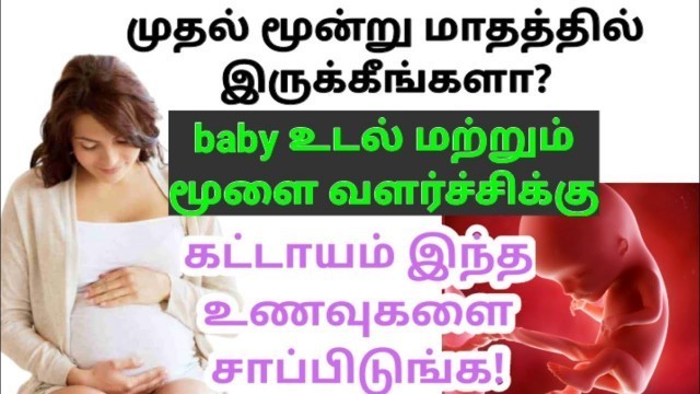 'first trimester pregnancy food in tamil | first three months of pregnancy care in tamil'