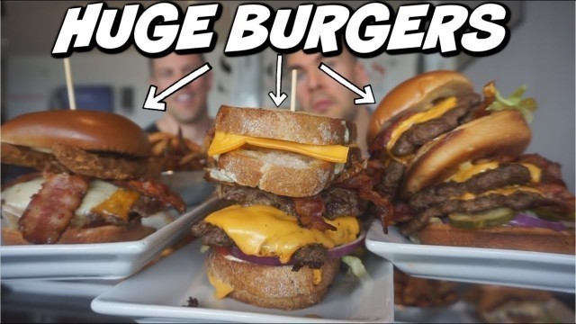 '$100 CRAZY THREE BURGER CHALLENGE!! New Record? Edmonton AB | Man Vs Food'