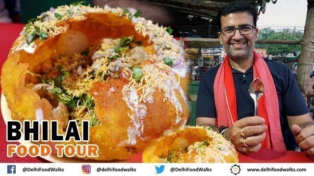 'BHILAI-DURG Street FOOD Tour l Item BOMB Chaat + Best Ever RABRI & Royal Bhalla + DARLING Chicken'