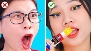 'FUNNY SNEAK FOOD INTO CLASS AND DIY SCHOOL SUPPLIES! Back to School Life Hacks by D&B Studio'