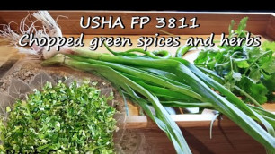 'Usha Fp 3811 demo how to finely chop green spices'